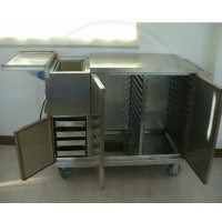 YFQ036 Stainless Steel Food Trolley With Heating